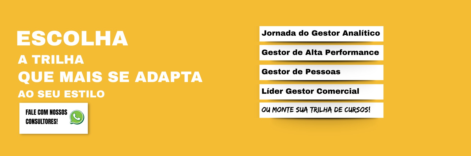 Escolha sua trilha de estudos
